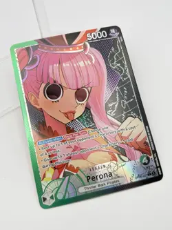 One Piece Perona OP06-021 Alt Art Leader Wings of the Captain English NM - Image 3