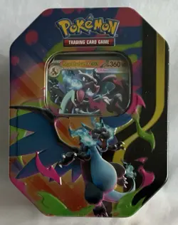 IN HAND!! Pokemon TCG: Mega Charizard X ex Tin (4 Boosters & 1 Foil Promo Card) - Image 1