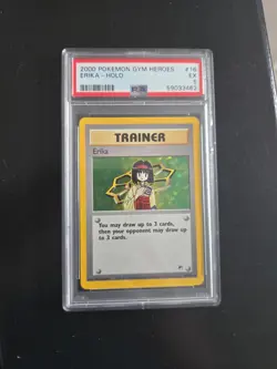 Pokemon TCG Erika Trainer Card 16/132 Holo Rare Gym Heroes - Image 1