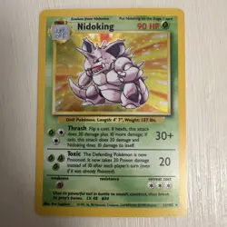 Pokemon TCG Nidoking Holo Rare Card Base Set 11/102, 1999 WOTC Vintage - Image 1
