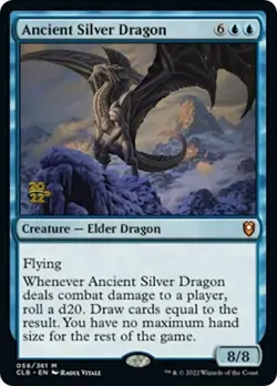 MTG English Ancient Silver Dragon NM Foil Promos: Prerelease Cards - Image 1