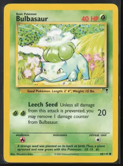 Bulbasaur Common Legendary Collection 068/110 MP Pokemon Card - Image 1