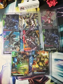GUNDAM TCG 8 LR CARD LOT LEGEND RARE GD03 Steel Requiem English O Freedom Exia + - Image 1