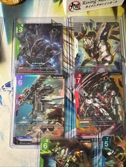 GUNDAM TCG 8 LR CARD LOT LEGEND RARE GD03 Steel Requiem English O Freedom Exia + - Image 2