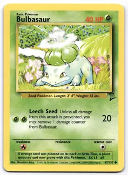 Bulbasaur 067/130 Base Set 2 Pokemon Card Vintage WOTC | LP - Image 1