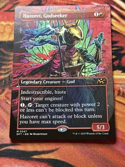1x Hazoret, Godseeker - Extended Art NM Eng MTG - Aetherdrift - Image 2