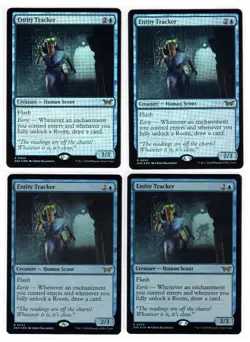MTG 4x Entity Tracker (0053 and 0290) (Foil), Duskmourn (DSK) Playset NM - Image 3