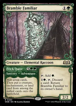 1x Bramble Familiar // Fetch Quest - Foil Showcas NM Eng MTG - Wilds of Eldraine - Image 1