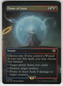 MTG Flame of Anor (Borderless) Foil Universes Beyond: LOTR #406 NM - Image 1