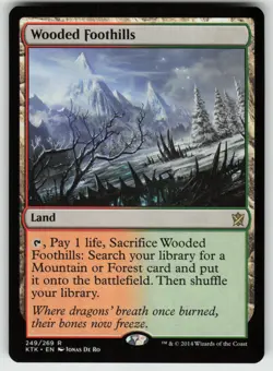 MTG Wooded Foothills Normal Khans of Tarkir # 249 NM - Image 1