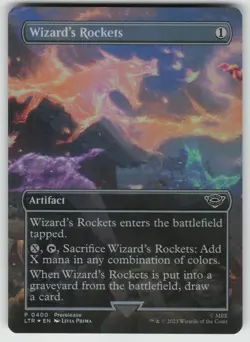 MTG Wizard's Rockets (Borderless) Foil Universes Beyond: LOTR #400 NM - Image 1