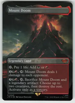 MTG Mount Doom (Borderless) Foil Universes Beyond: LOTR #343 NM - Image 1
