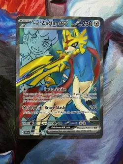 Hop's Zacian ex #176/159 SV09: Journey Together Ultra Rare Full Art Pokemon - Image 1