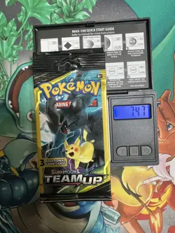 Pokemon Team Up 3 Card Mini Long Booster Pack Pikachu Zekrom Factory Sealed 7.47 - Image 1
