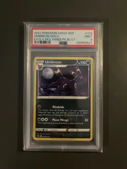 Umbreon SWSH129 - BLACK STAR PROMO POKEMON TCG - PSA 9 MINT - Image 1