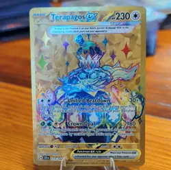 Pokemon Terapagos ex 173/142 Stellar Crown Gold Secret Rare Holo 230HP - Image 1