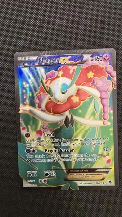 2014 POKEMON XY PHANTOM FORCES #116 FULL ART/FLORGES EX LP - Image 1