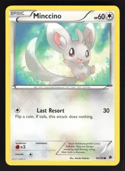 Minccino 84/98 Pokemon TCG Emerging Powers MP - Image 1