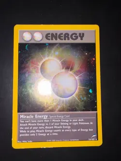 Pokemon Miracle Energy Neo Destiny Holo Rare Card 16/105 English EXCELLENT - Image 2