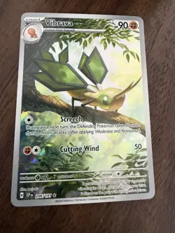 Pokemon TCG Vibrava Illustration Rare Holo Card SV08 Surging Sparks 206/191 NM - Image 1