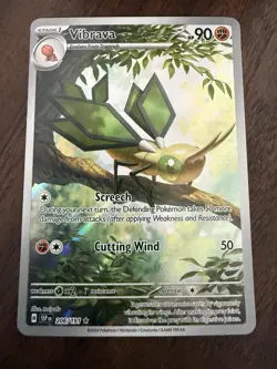 Pokemon TCG Vibrava Illustration Rare Holo Card SV08 Surging Sparks 206/191 NM - Image 5