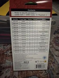 One Piece Card Game ST01-04 Starter Deck Set of 4 Decks SEALED English - Image 3