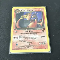 Wizards Dark Charizard Rare 80 HP 21/82 Team Rocket Regular Pokemon Card - Image 1