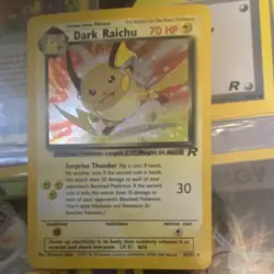 Pokemon Dark Raichu 83/82 Team Rocket Holo Rare 70 HP Card 2000 Card Stock - Image 1