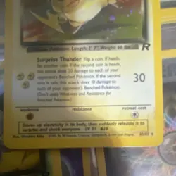 Pokemon Dark Raichu 83/82 Team Rocket Holo Rare 70 HP Card 2000 Card Stock - Image 3
