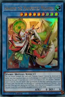 DUNE-EN032 ARAHIME THE MANIFESTED MIKANKO ULTRA RARE 1ST EDITION YuGiOh CARD - Image 1