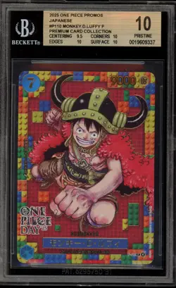 One Piece CCG Monkey.D.Luffy Premium Card Coll. Promo P-110 BGS 10 Pristine - Image 1