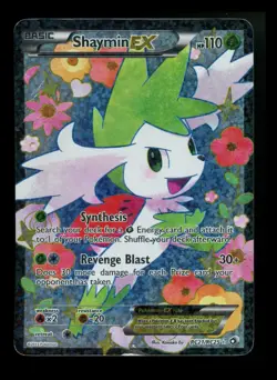 #3 Shaymin EX RC21/RC25 Legendary Treasures 2013 Radiant Full Art Pokemon Card - Image 1