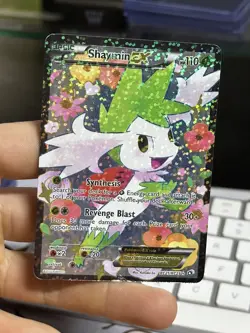#3 Shaymin EX RC21/RC25 Legendary Treasures 2013 Radiant Full Art Pokemon Card - Image 3