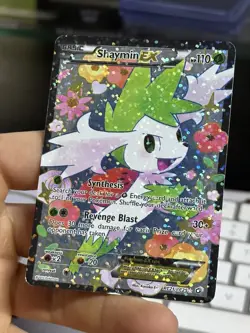 #3 Shaymin EX RC21/RC25 Legendary Treasures 2013 Radiant Full Art Pokemon Card - Image 4