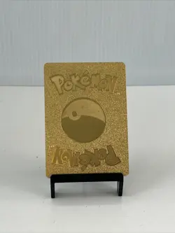 Flareon VMAX Metal Gold Foil Pokemon Card Fan Art Display Card HP15320 - Image 2