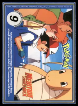 1998 Pokemon Mewtwo Strikes Back #134 Vaporeon Movie Scene PokeTrivia Card VG-EX - Image 2