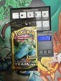 Pokemon TCG Sun&Moon Team Up Mini Booster Long Pack Venusaur Celibi Sealed 7.42G - Image 1