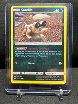 Sandile 113/214 Reverse Holo Pokemon 2019 SM Unbroken Bonds LP - Image 1