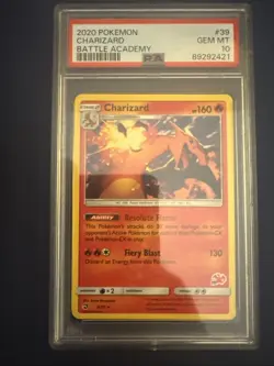 Pokemon PSA 10 GEM MT Charizard 3/70 Battle Academy #39 Stamped 2020 S#2794 - Image 1