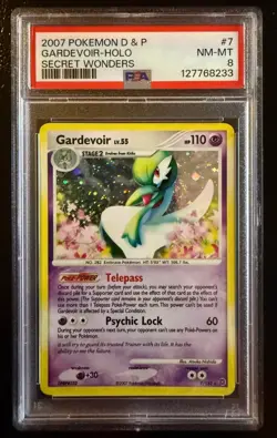 2007 POKEMON D&P SECRET WONDERS #7 GARDEVOIR HOLO PSA 7 - Image 1