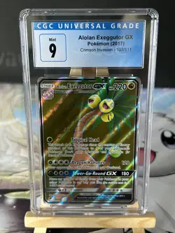 Pokemon TCG Alolan Exeggutor GX Crimson Invasion 107/111 Holo Full Art - Image 1