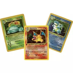 Pokemon 3pcs Set Charizard, Blastoise, Venusaur Holo Fan Art/Gift/Display - Image 1