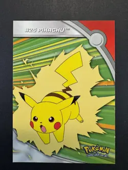 2000 Topps Pokemon Series 3 #HV6 #25 Pikachu TV Animation LP+ - Image 1