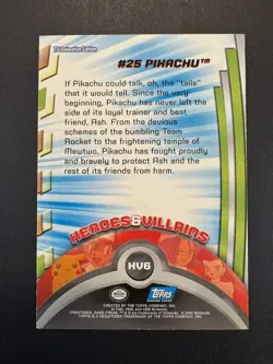 2000 Topps Pokemon Series 3 #HV6 #25 Pikachu TV Animation LP+ - Image 2