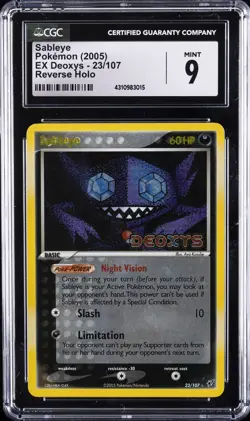 2005 POKEMON EX DEOXYS, REVERSE HOLO #23/107 SABLEYE CGC 9 - Image 1
