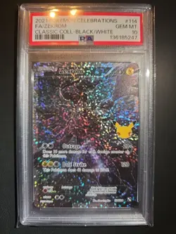 2021 Pokemon Celebrations Zekrom Full Art Holo 114 Blck/Whte - PSA 10 Gem Mint - Image 1