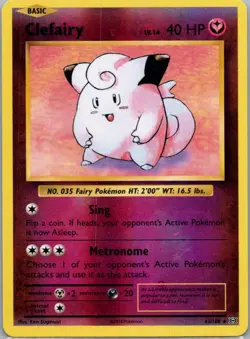 Pokemon TCG Clefairy 63/108 Evolutions Reverse NM - Image 1