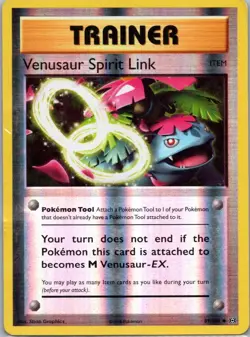 Pokemon TCG Venusaur Spirit Link 89/108 Evolutions Rev Holo MP - Image 1