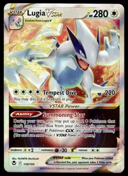Pokemon TCG SWSH12: Silver Tempest #139/195 Lugia VSTAR NM - Image 1