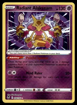 Pokemon TCG SIlver Tempest #059/195 Radiant Alakazam NM - Image 1